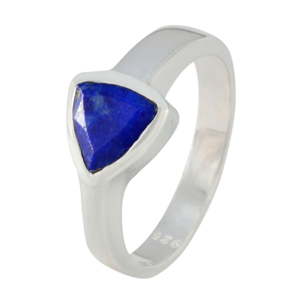Lapis Lazuli Solitaire Moroccan 92.5 Silver Blue Gems Tiny Boho Ring Jewellery