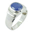 Lapis Lazuli Solitaire Russian Sterling Silver Blue Gemstones Eye catching Engagement Ring Jewellery