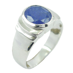 Lapis Lazuli Solitaire Russian Sterling Silver Blue Gemstones Eye catching Engagement Ring Jewellery