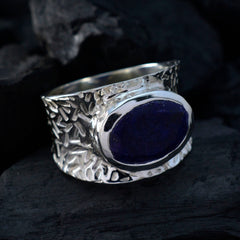 Lapis Lazuli Solitaire Egyptian 925 Silver Blue Gems Essential  engravings Ring Jewelry