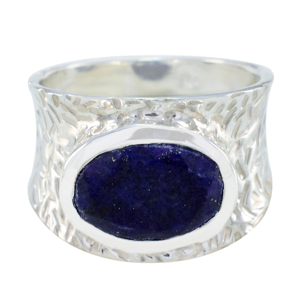Lapis Lazuli Solitaire Egyptian 925 Silver Blue Gems Essential  engravings Ring Jewelry