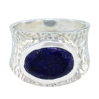 Lapis Lazuli Solitaire Egyptian 925 Silver Blue Gems Essential  engravings Ring Jewelry