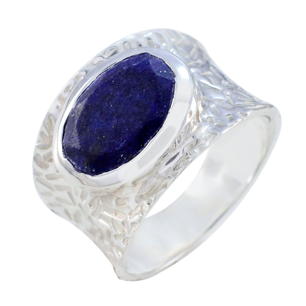 Lapis Lazuli Solitaire Egyptian 925 Silver Blue Gems Essential  engravings Ring Jewelry