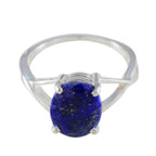 Lapis Lazuli Solitaire Japanese 92.5 Silver Blue Gems Dainty Abstract Ring Jewelry