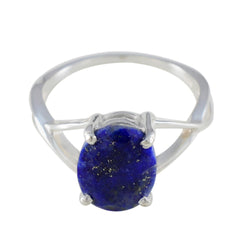 Lapis Lazuli Solitaire Japanese 92.5 Silver Blue Gems Dainty Abstract Ring Jewelry