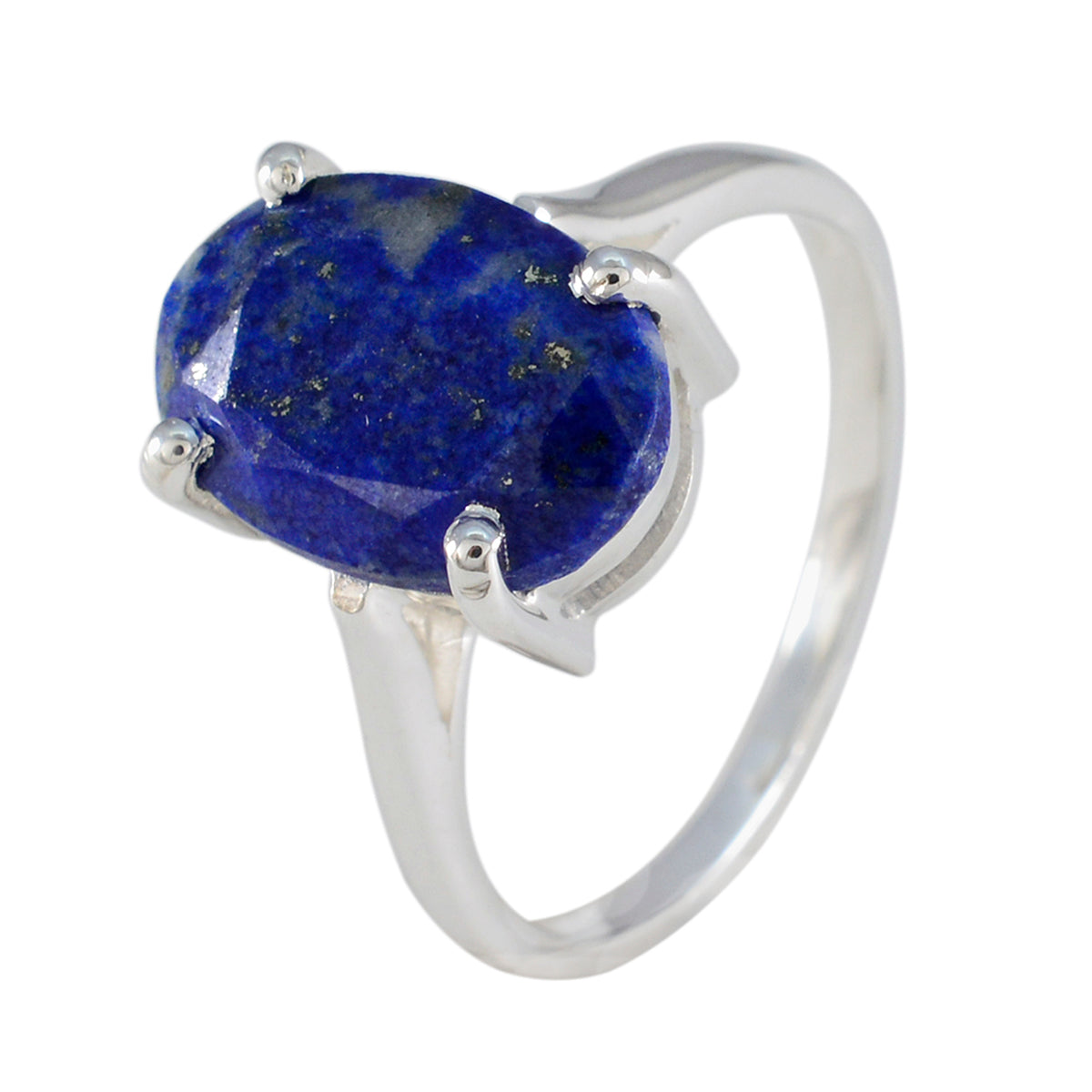 Lapis Lazuli Solitaire Indian 925 Sterling Silver Blue Gems Featherlight Cultural Ring Jewelry
