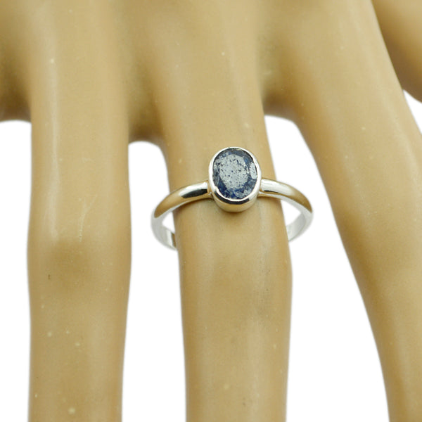 Lapis Lazuli Solitaire Turkish Silver Blue Gemstone Delicate Graceful Ring Jewellery