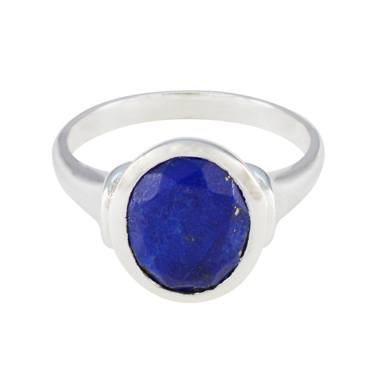 Lapis Lazuli Solitaire German 92.5 Silver Blue Gemstone Minimal Boho Ring Jewellery Главное изображение товара