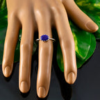 Lapis Lazuli Solitaire Turkish 92.5 Silver Blue Gemstone Elegant  Twist Ring Jewellery