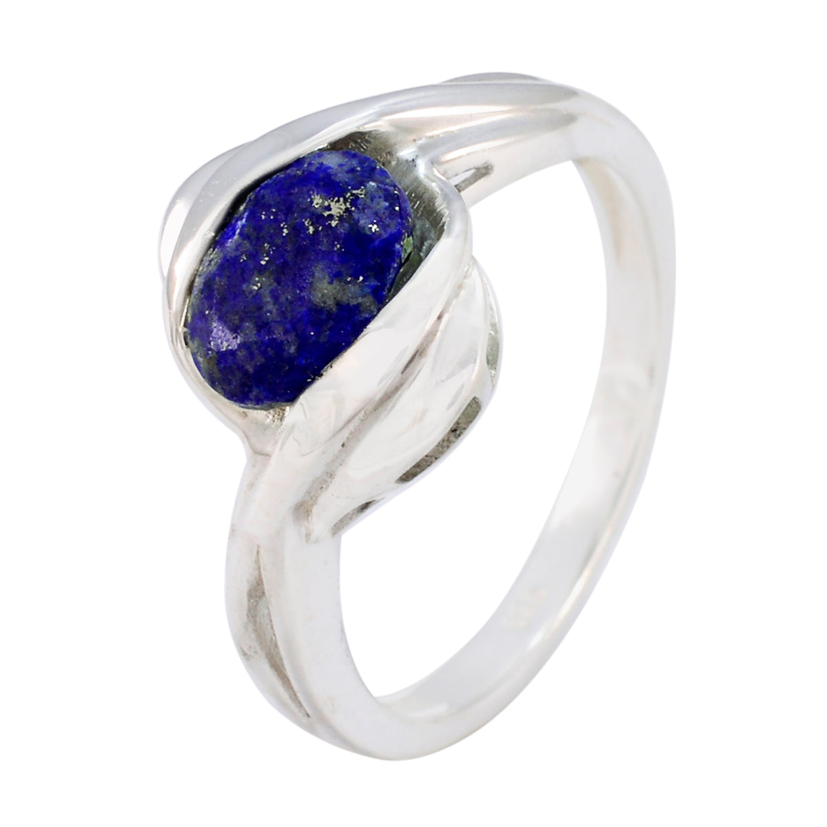 Lapis Lazuli Solitaire African Sterling Silver Blue Gemstones Tiny Contemporary Ring Jewelry Secondary image