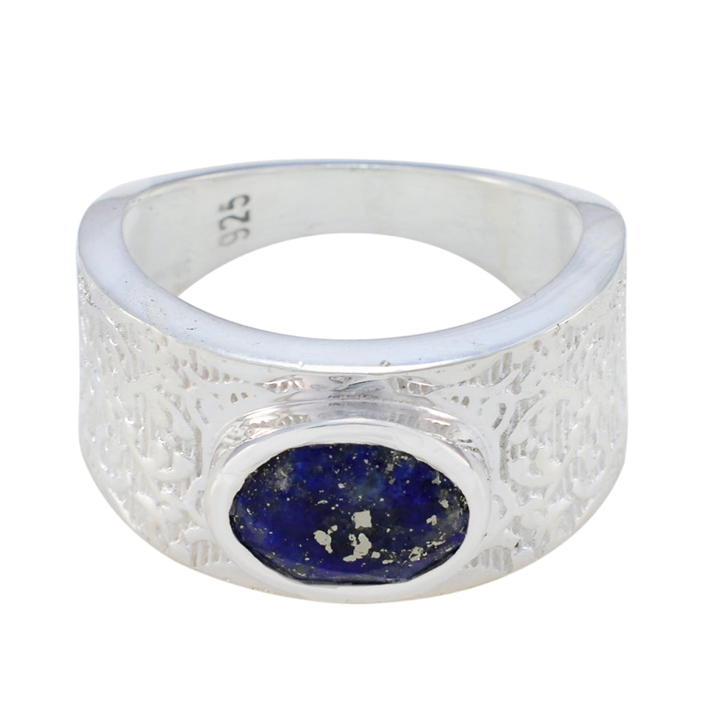Lapis Lazuli Solitaire Egyptian 925 Silver Blue Gemstone Essential  Art Deco Ring Jewellery