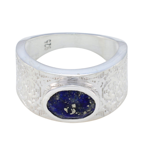 Lapis Lazuli Solitaire Egyptian 925 Silver Blue Gemstone Essential  Art Deco Ring Jewellery