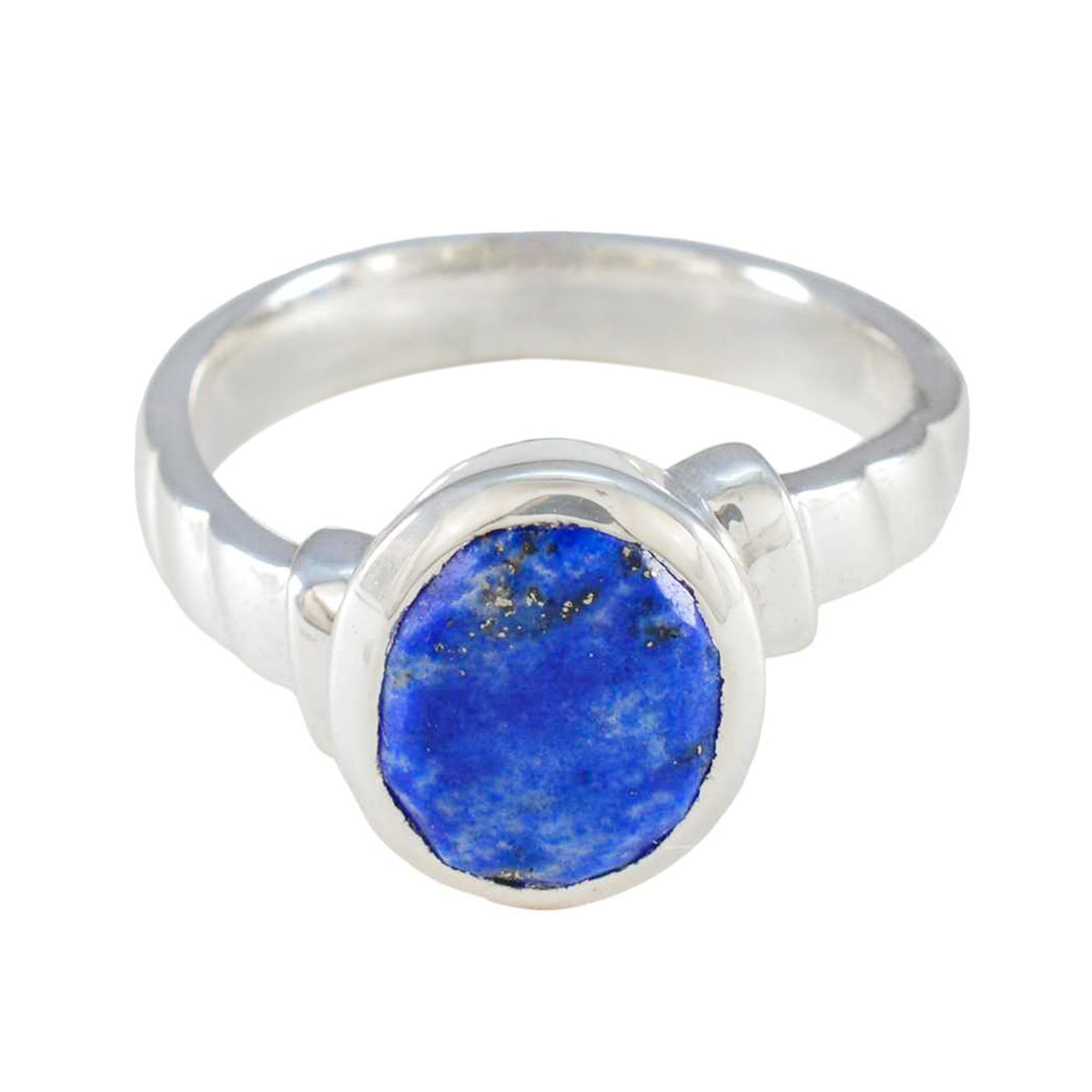 Lapis Lazuli Solitaire French 925 Sterling Silver Blue Gems Eye catching Promise Ring Jewelry Главное изображение товара