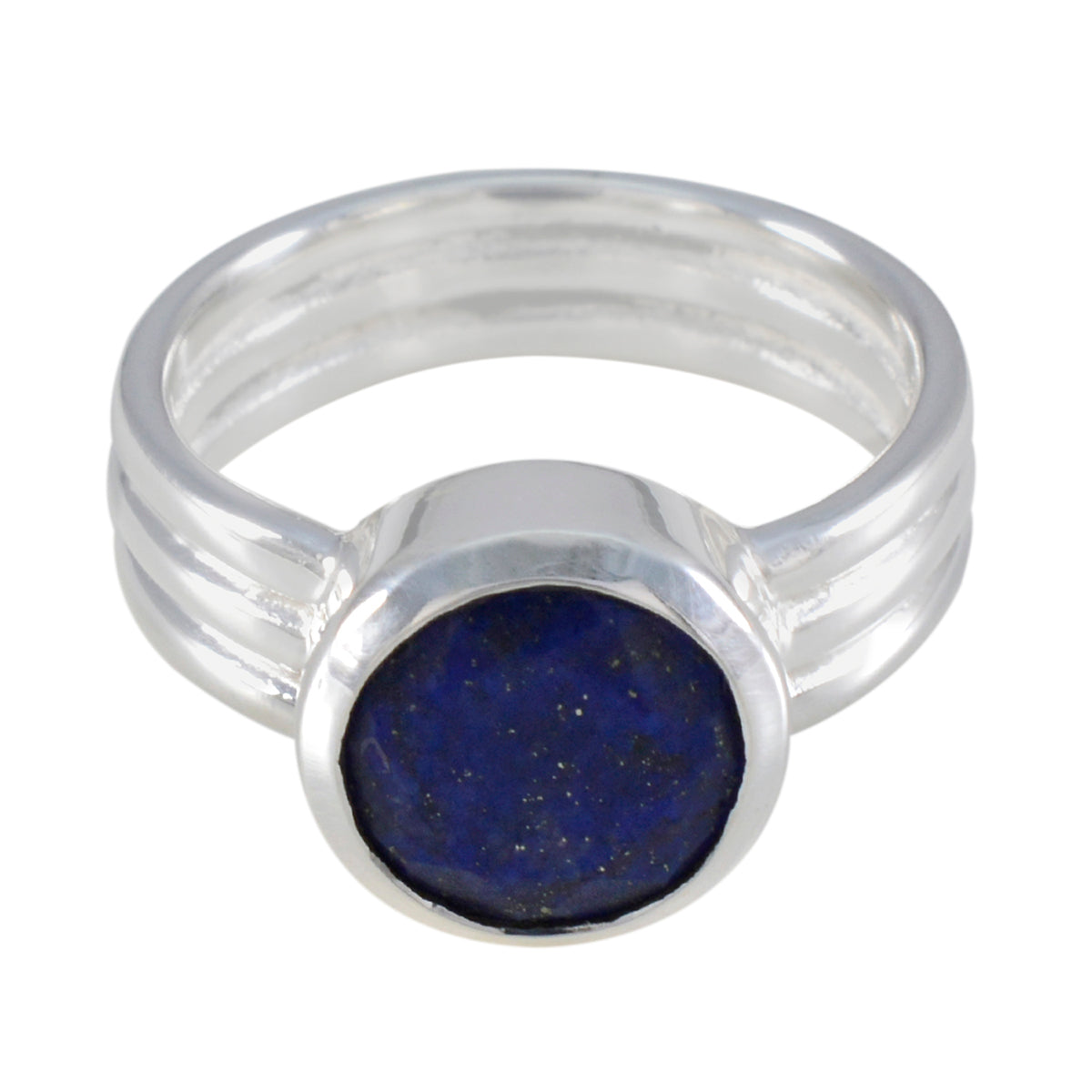 Lapis Lazuli Solitaire Russian Silver Blue Gemstones Eye catching Graceful Ring Jewellery
