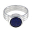 Lapis Lazuli Solitaire Russian Silver Blue Gemstones Eye catching Graceful Ring Jewellery