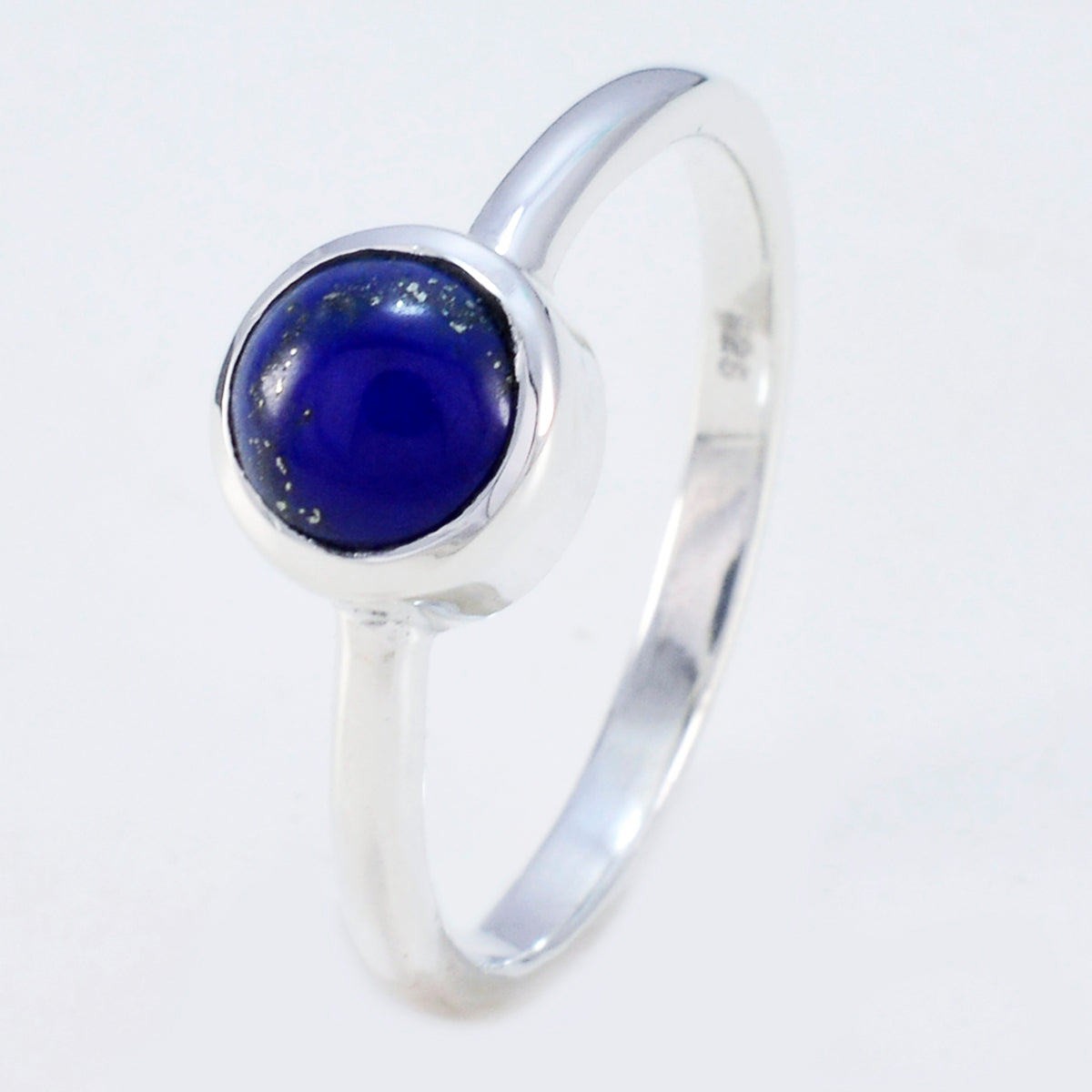 Lapis Lazuli Solitaire Turkish 92.5 Silver Blue Gemstones Whisper thin Graceful Ring Jewellery