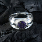 Lapis Lazuli Solitaire Russian 92.5 Silver Blue Gemstones Classic Fairytale Ring Jewelry