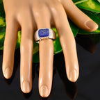 Lapis Lazuli Solitaire Russian 92.5 Silver Blue Gems Essential  Abstract Ring Jewelry