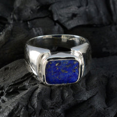 Lapis Lazuli Solitaire Russian 92.5 Silver Blue Gems Essential  Abstract Ring Jewelry