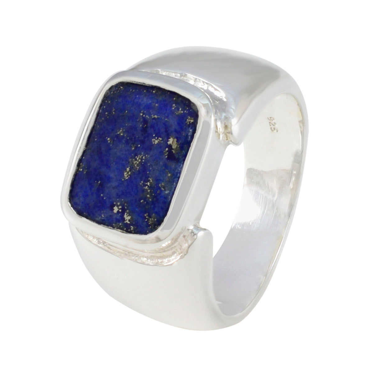 Lapis Lazuli Solitaire Russian 92.5 Silver Blue Gems Essential  Abstract Ring Jewelry