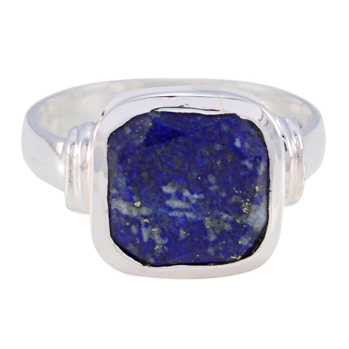 Lapis Lazuli Solitaire African 925 Silver Blue Gemstones Eye catching Armor Ring Jewellery