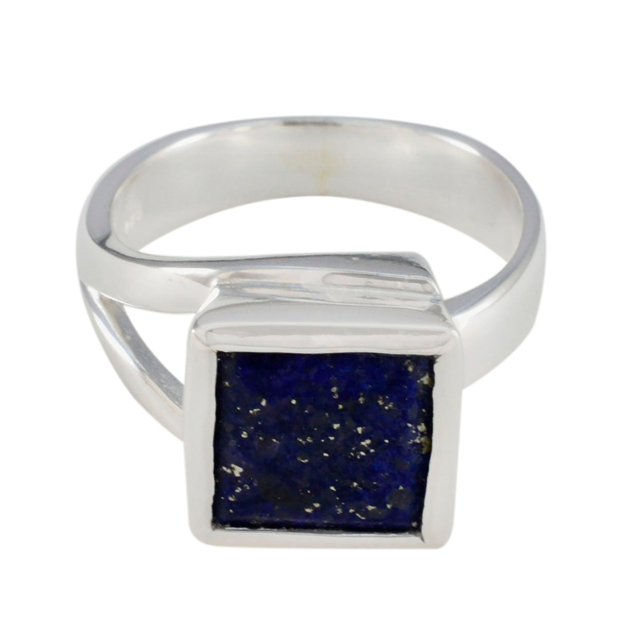 Lapislazuli Solitär Ägyptischer Silber Blauer Edelstein Auffälliger Trendy Ring Schmuck Hauptbild