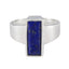Lapis Lazuli Solitaire Russian 925 Silver Blue Gems Eye catching Contemporary Ring Jewellery