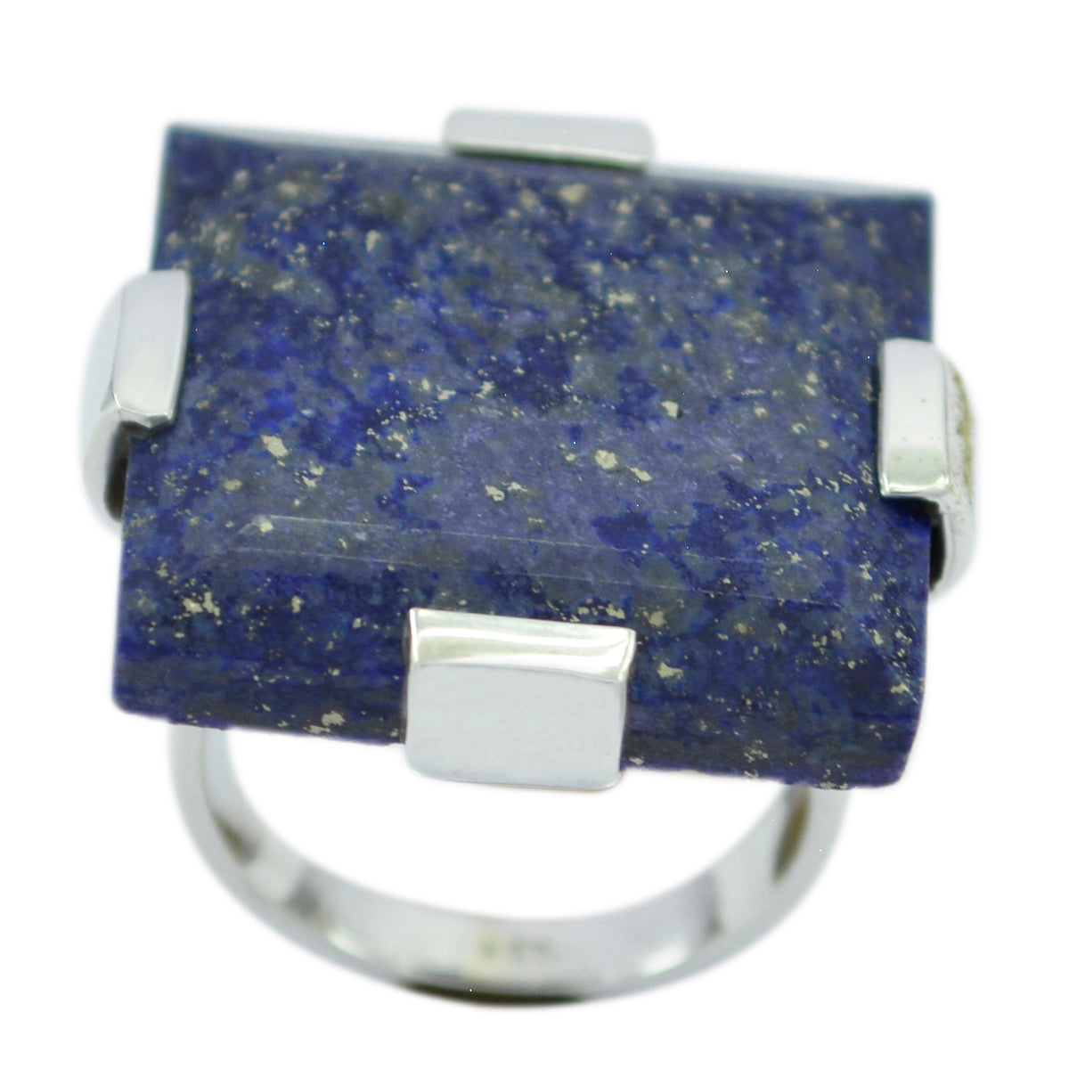 Lapis Lazuli Solitaire Spanish Sterling Silver Blue Gems Chunky Signet Ring Jewellery Huvudsaklig produktbild