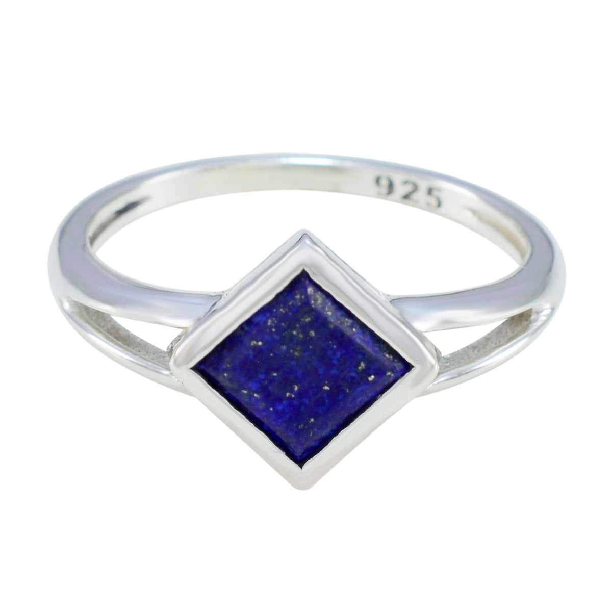 Lapis Lazuli Solitaire Japanese 925 Silver Blue Gemstone Dainty Abstract Ring Jewellery Imagen principal del producto