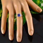 Lapis Lazuli Solitaire American 92.5 Silver Blue Gems Dainty Sophisticated Ring Jewellery