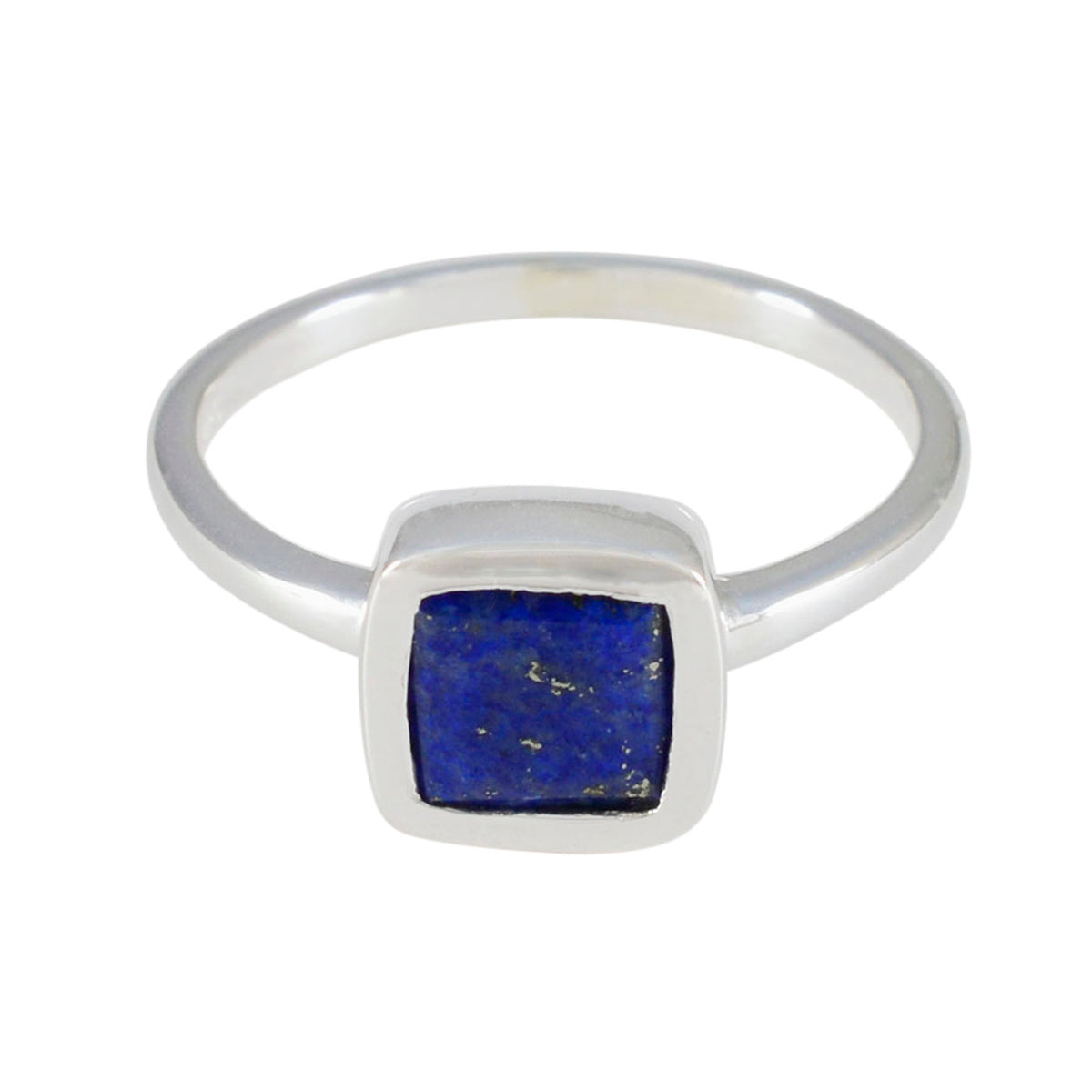 Lapis Lazuli Solitaire American 92.5 Silver Blue Gems Dainty Sophisticated Ring Jewellery Главное изображение товара