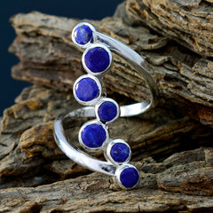 Lapis Lazuli Hepta Moroccan Sterling Silver Blue Gemstones Eye catching Trendy Ring Jewellery