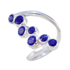 Lapis Lazuli Hepta Moroccan Sterling Silver Blue Gemstones Eye catching Trendy Ring Jewellery