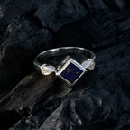 Lapis Lazuli Halo African 925 Sterling Silver Blue Gemstones Featherlight Romantic Ring Jewelry