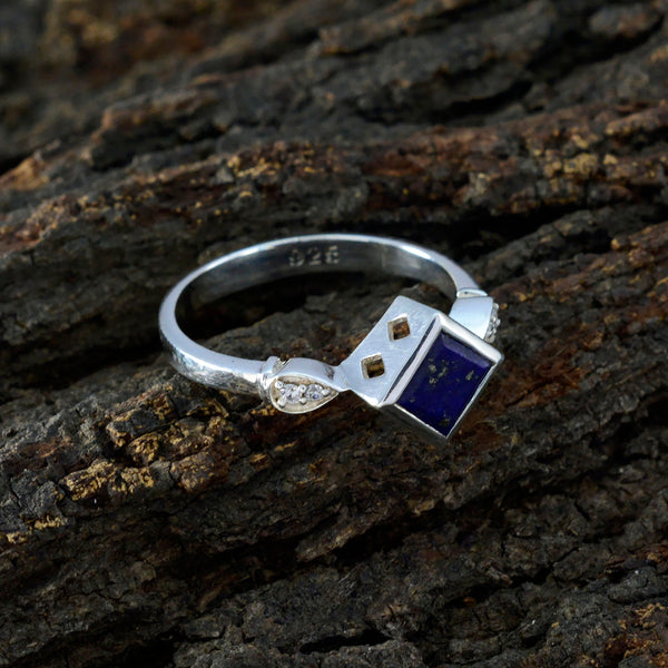 Lapis Lazuli Halo African 925 Sterling Silver Blue Gemstones Featherlight Romantic Ring Jewelry