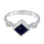Lapis Lazuli Halo African 925 Sterling Silver Blue Gemstones Featherlight Romantic Ring Jewelry