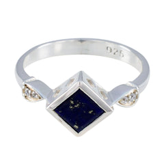 Lapis Lazuli Halo African 925 Sterling Silver Blue Gemstones Featherlight Romantic Ring Jewelry