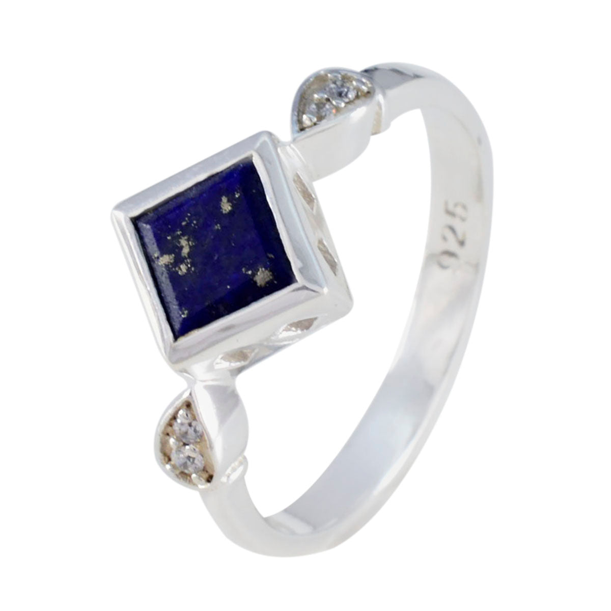 Lapis Lazuli Halo African 925 Sterling Silver Blue Gemstones Featherlight Romantic Ring Jewelry