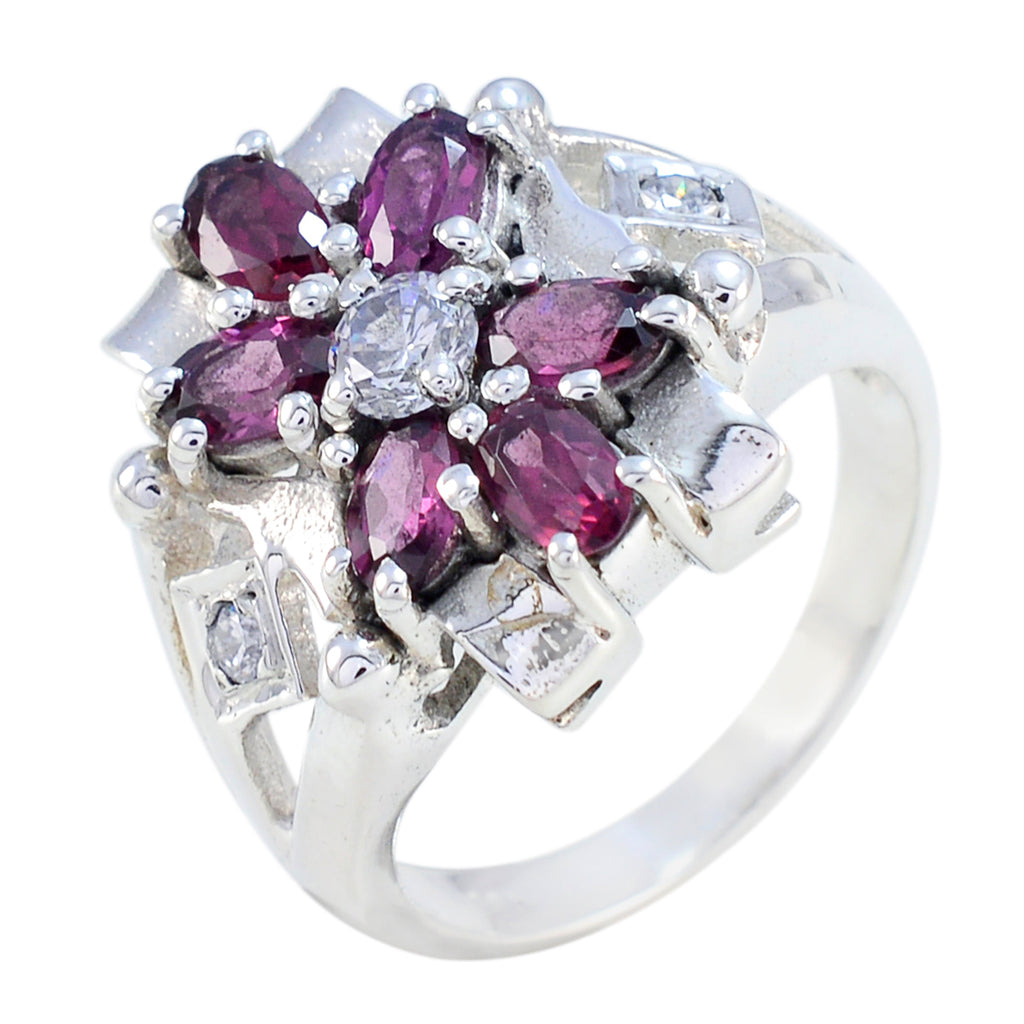 Multi Stone multiple Indian 925 Silver multicolor Gemstones Mid weight Boho Ring Jewelry