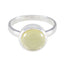 Lemon Quartz Solitaire Indian 925 Silver Yellow Gemstones Slim Feminine Ring Jewellery
