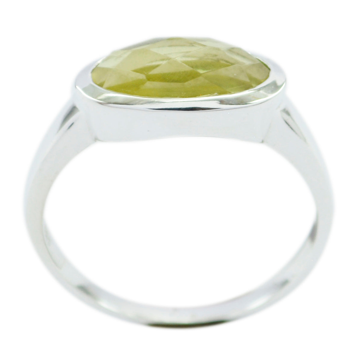 Lemon Quartz Solitaire Japanese Sterling Silver Yellow Gemstone Delicate Sophisticated Ring Jewellery