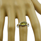 Lemon Quartz Solitaire Japanese Sterling Silver Yellow Gemstone Delicate Sophisticated Ring Jewellery