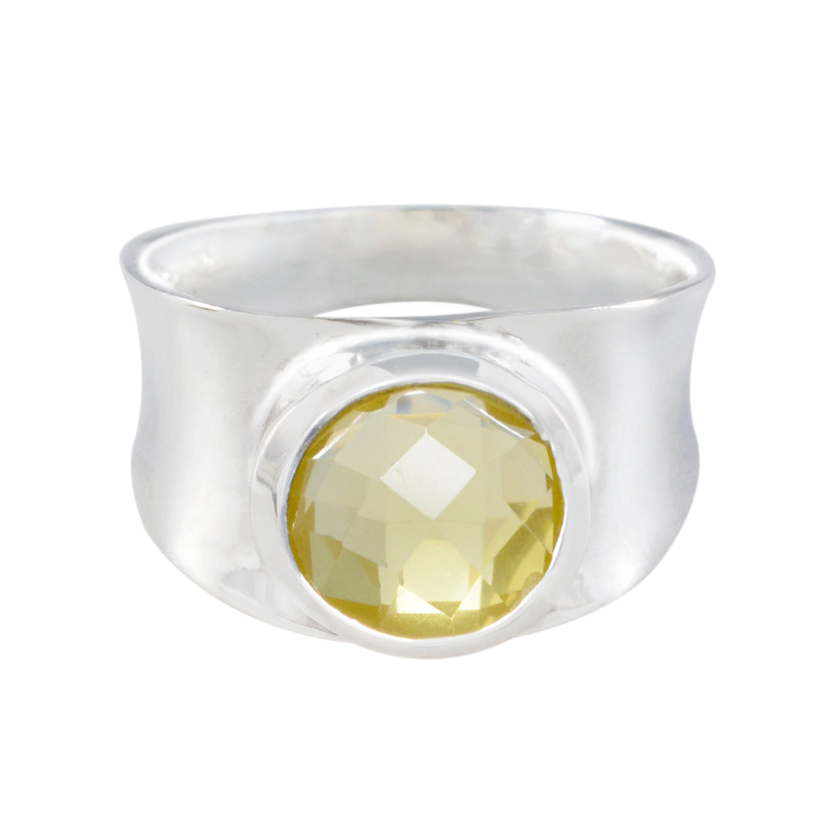 Lemon Quartz Solitaire Spanish 92.5 Silver Yellow Gems Edgy Armor Band Jewellery Hoofdafbeelding