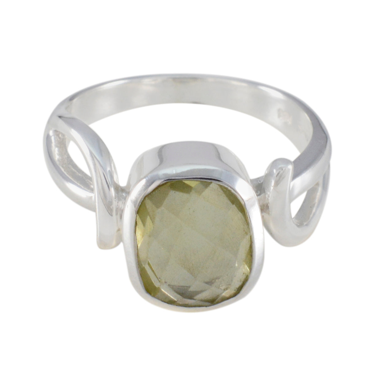 Lemon Quartz Solitaire Moroccan Silver Yellow Gemstones Classic Modern Ring Jewellery