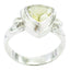 Lemon Quartz Solitaire Moroccan Sterling Silver Yellow Gemstone Slim Retro Ring Jewelry