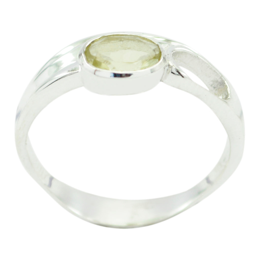Lemon Quartz Solitaire Egyptian Sterling Silver Yellow Gemstone Featherlight Heritage Ring Jewellery