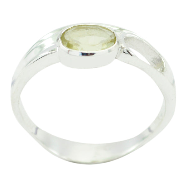 Lemon Quartz Solitaire Egyptian Sterling Silver Yellow Gemstone Featherlight Heritage Ring Jewellery