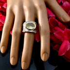 Lemon Quartz Solitaire French 92.5 Silver Yellow Gemstone Essential  engravings Ring Jewellery