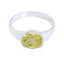 Lemon Quartz Solitaire Turkish 925 Silver Yellow Gems Delicate Graceful Ring Jewelry
