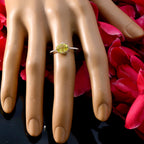 Lemon Quartz Solitaire American 925 Sterling Silver Yellow Gemstones Elegant  Twist Ring Jewelry